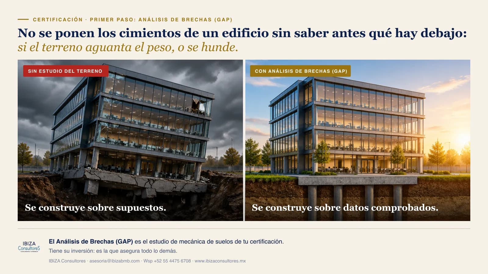 Análisis de Brechas (GAP): el estudio de mecánica de suelos de tu certificación ISO | IBIZA Consultores